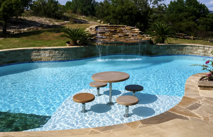 Custom gunite pool by Wild West Custom Pools