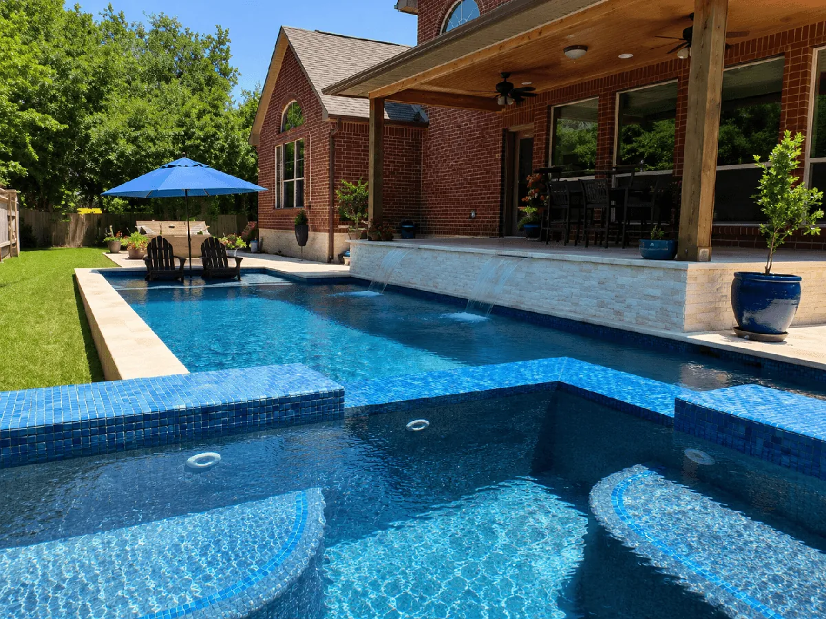 Custom gunite pool by Wild West Custom Pools