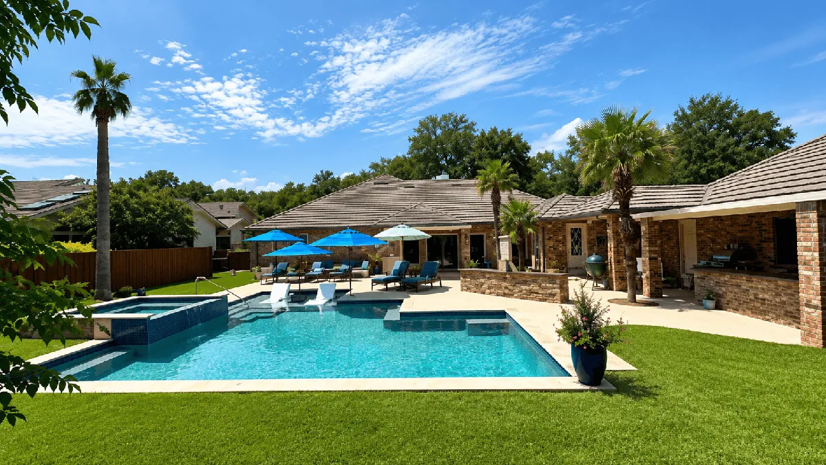Custom gunite pool by Wild West Custom Pools